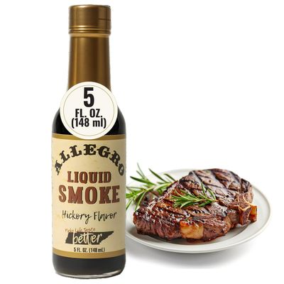 ALLEGRO - The Marinate Everything Marinades | Perfect for Meats, Marinades & Veggies | Liquid Smoke for Cooking, Roasting & Grilling | Kosher & Gluten Free | 5 Oz (Pack of 1) - Hickory Liquid Smoke