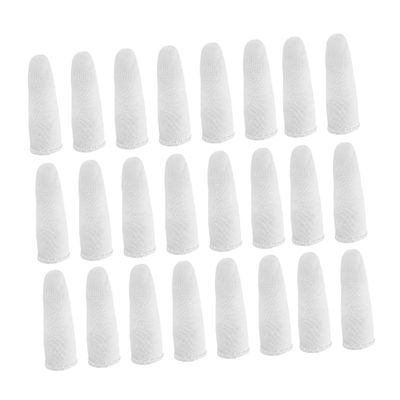 WHAMVOX 100pcs Cotton Finger Protectors Wear-resistant Reusable Finger Cots for Comfort and Durability Various Tasks Breathable Thumb Sleeves for Cutting and Crafting