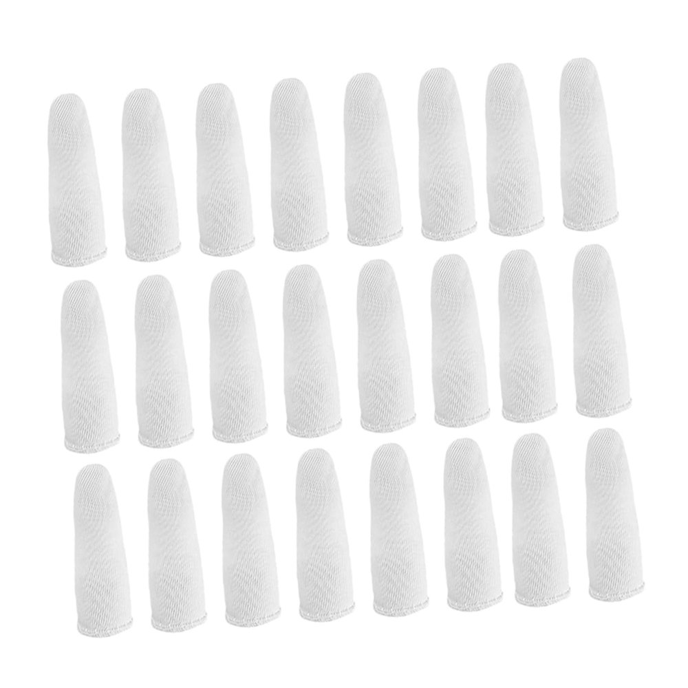 WHAMVOX 100pcs Cotton Finger Protectors Wear-resistant Reusable Finger Cots for Comfort and Durability Various Tasks Breathable Thumb Sleeves for Cutting and Crafting