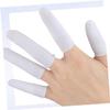 WHAMVOX 100pcs Cotton Finger Protectors Wear-resistant Reusable Finger Cots for Comfort and Durability Various Tasks Breathable Thumb Sleeves for Cutting and Crafting view 2