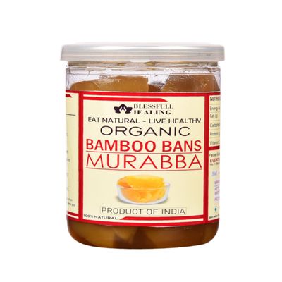 Blessfull Healing Organice Bamboo Bans Murabba 1 lb (453 Gram) Airtight Container
