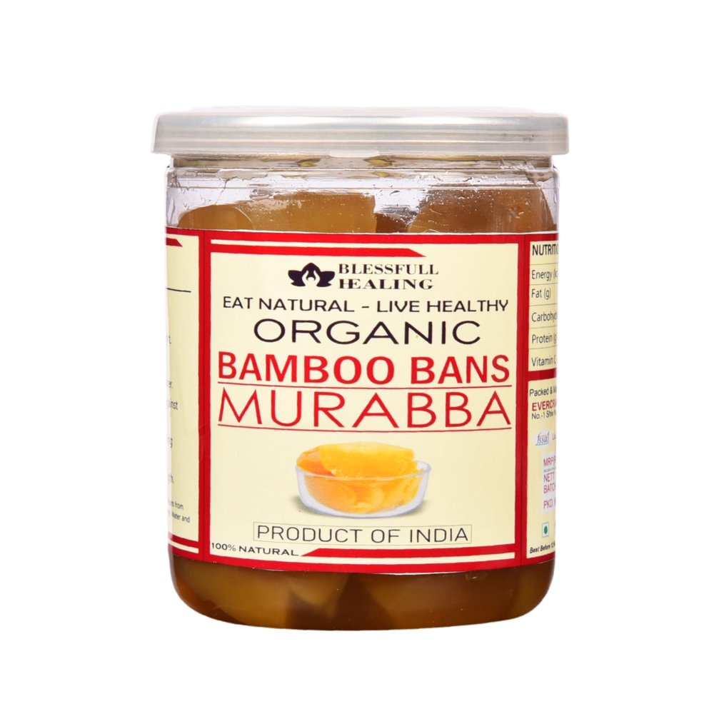 Blessfull Healing Organice Bamboo Bans Murabba 1 lb (453 Gram) Airtight Container