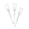 Heavy Duty Mini Forks, Disposable Plastic Small Forks 4" for Appetizer Dessert Tasting, Heavy Duty, Clear Plastic 100-Pack view 1
