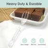 Heavy Duty Mini Forks, Disposable Plastic Small Forks 4" for Appetizer Dessert Tasting, Heavy Duty, Clear Plastic 100-Pack view 2