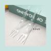 Heavy Duty Mini Forks, Disposable Plastic Small Forks 4" for Appetizer Dessert Tasting, Heavy Duty, Clear Plastic 100-Pack view 3