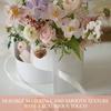 BBJ WRAPS Pink Flower Round Box with Lid for Floral Arrangements, Double Layers Rotating Drawer Flower Bouquet Paper Gift Boxes Packaging, 1 Set, 7.5"(D) x 6.5"(H) (Pink) view 4