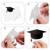 18pcs Black Glitter Silhouette Graduation Cap Dessert Cupcake Topper Congrats 2026 Student Grad Theme Decorations High School College Happy Graduate Party for Men Women Decor Supplies view 4