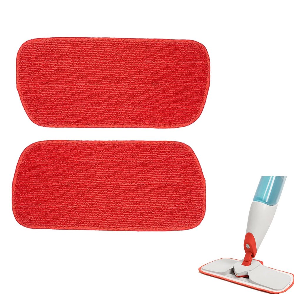 2 Pack Reusable Mop Refill Pads - Compatible with OXO Good Grips Spray Mop, Dry & Wet Mopping Cloth Refills for Floor Cleaning (2 Pack)