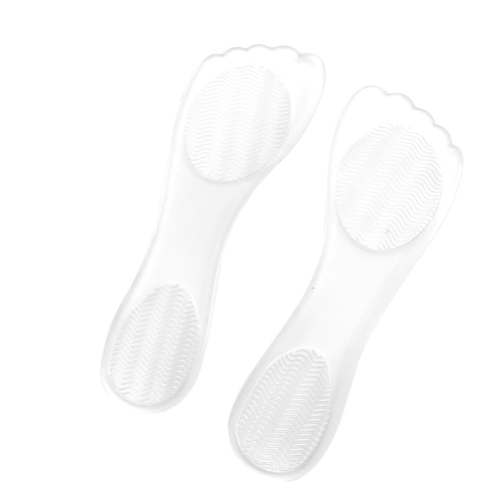 FOMIYES 2pairs Transparent Silicone Gel Insoles for Yoga Training Soft Absorption Arch Support Breathable Foot Massage Cushion Pads for All-Day Comfort