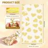 COQOFA 100 Pcs 6X10 IN Gold Heart Cello Cellophane Treat Bags Gift Party Favor Bags Clear Plastic Poly Goodie with Twist Ties for Candy, Cookie,Baby Shower, Valentine, Wedding Birthday view 2
