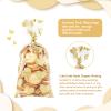 COQOFA 100 Pcs 6X10 IN Gold Heart Cello Cellophane Treat Bags Gift Party Favor Bags Clear Plastic Poly Goodie with Twist Ties for Candy, Cookie,Baby Shower, Valentine, Wedding Birthday view 3
