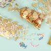 COQOFA 100 Pcs 6X10 IN Gold Heart Cello Cellophane Treat Bags Gift Party Favor Bags Clear Plastic Poly Goodie with Twist Ties for Candy, Cookie,Baby Shower, Valentine, Wedding Birthday view 4