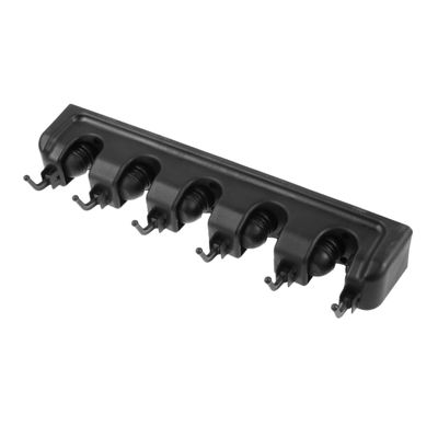 ABOOFAN Mop Rack Mop Storage Shelf Bathroom Storage Rack Cleaning Tools Organizer Mop Holder, 40X8X6cm, Black