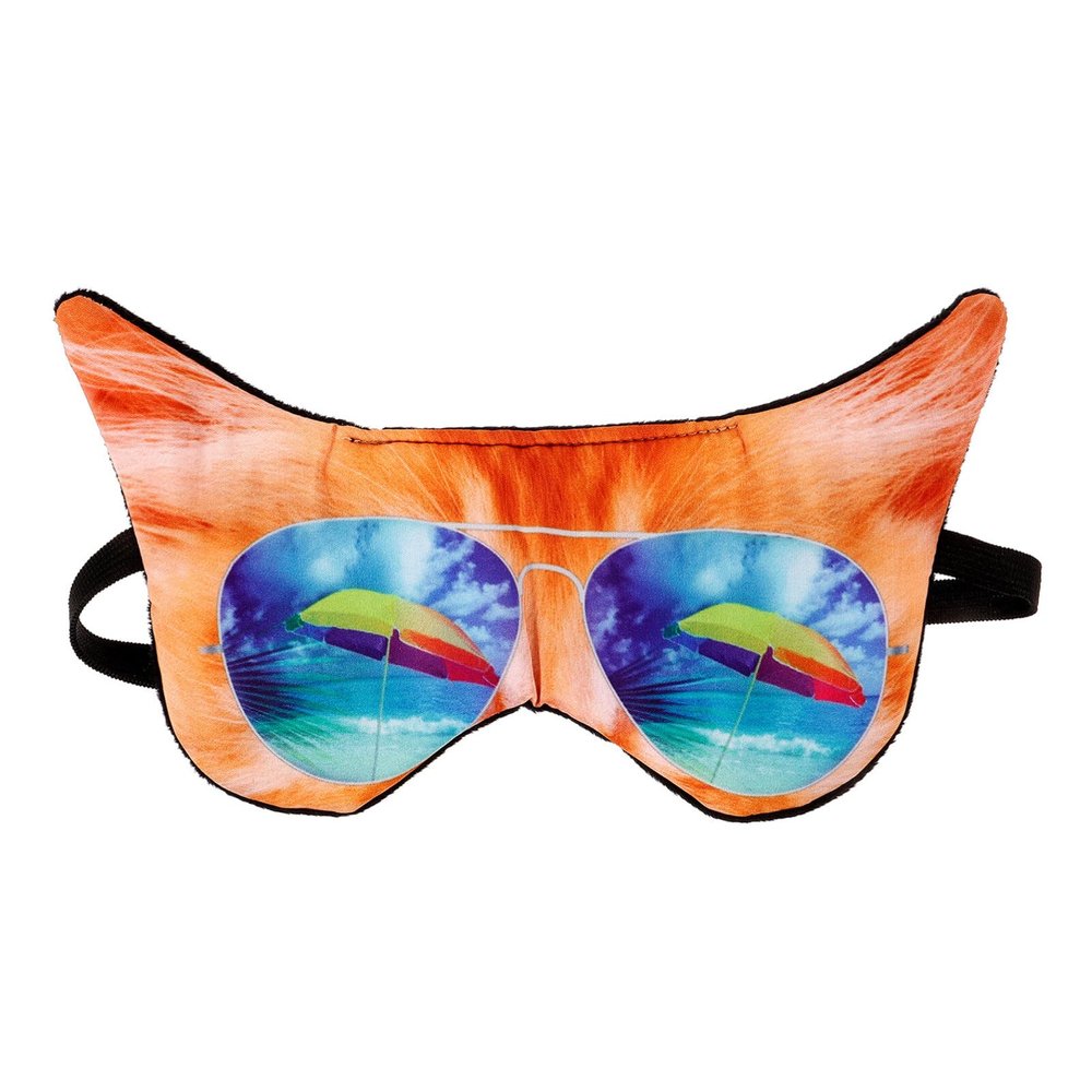 Baluue Cute Cat Design Sleeping Eye Mask for Women Soft Animal Cartoon Eye Cover Comfortable Light Blocking Sleep Mask for Travel and Home Use