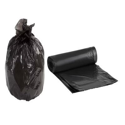 100 Count 55-60 Gallon 1.2 Mil 38" x 58" Low Density Medium-Duty Industrial Trash Bags Black Garbage Bags