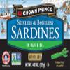 Crown Prince Skinless & Boneless Sardines in Olive Oil, EZ Peel lid w/Trident, 4.37 oz cans (Pack of 12) view 3