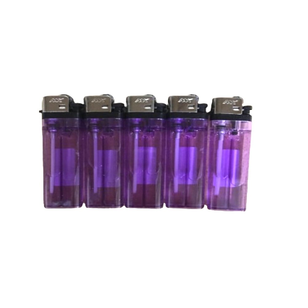 5 Cheap Disposable Lighters - Regular Size (Purple)