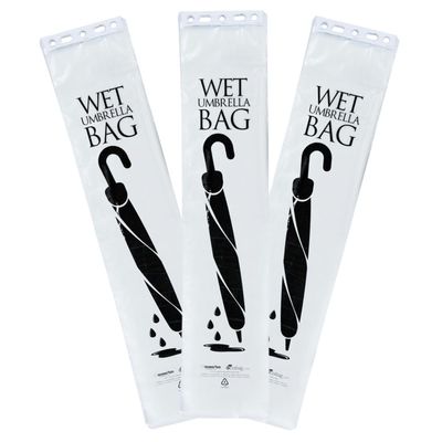 (1,000 Pack) Wet Umbrella Bags Disposable 7" x 35" - Durable Clear Plastic Disposable Umbrella Bags For Rain - Universal Size, Umbrella Bag Covers Fit Large and Small Umbrellas - By Interplas
