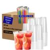 Darong 95mm PP Cold Cups with Boba Straws  Multiple Sizes & Packs (16oz, 22oz, 24oz) (24ozPP + Straw) view 1