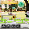 182 Pcs Lime Green Plastic Plates For Party, Lime Green Disposable Plates Set, 26 Of Each 9" Dinner Plate Set, 7" Dessert Plate, Cups, Napkins & Cutlery Plastic Dinnerware Exquisite view 4