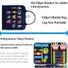 Kihanyoh Dementia Activities for Seniors,Fidget Blanket for Adults with Dementia,Dementia Products for Elderly,Therapist Tools for Altzheimers Patient Autistic ADHD (Blue) view 3
