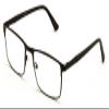 V.W.E. Men Premium Optical Frame Wide Large Head Reading Glasses Rectangular Metal - Clear Lens Reader DRM02 (Black, 1.00, x) view 2