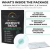 MirTouch Transparent Waterproof CGM Sensor Patches for Freestyle Libre 1, 2, 3 & Plus - No Glue in Center - 12 Adhesive Patches Plus 12 Skin Prep Wipes - Hypoallergenic Glucose Monitor Patch Set view 3