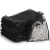 100pcs Organza Bags - 4"x6" Jewelry Bags with Drawstring, Black Mesh for Gift Packaging, Party, Wedding, Festive view 1
