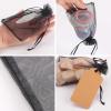 100pcs Organza Bags - 4"x6" Jewelry Bags with Drawstring, Black Mesh for Gift Packaging, Party, Wedding, Festive view 3