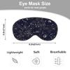 NOHSHE Galaxy Constellation Sleep Mask Eye Mask Space Black Blue Sky Star Galaxy Black Sleep Mask Light Blocking Adjustable Smooth Soft Eye Masks for Women Deep Rest Travel view 2