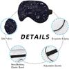 NOHSHE Galaxy Constellation Sleep Mask Eye Mask Space Black Blue Sky Star Galaxy Black Sleep Mask Light Blocking Adjustable Smooth Soft Eye Masks for Women Deep Rest Travel view 3