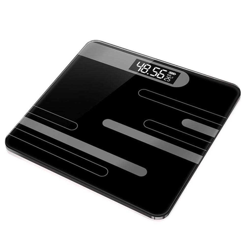NPQPNAFC Weighing Scale Bathroom Body Scales, Smart Household Electronic Digital Floor Weight Balance with LCD Display, 180Kg/400Lb Black Scales