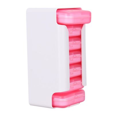 KOMBIUDA Portable Medicine Storage Case Pill Organizer with Compartments for Daily Use and Travel Pink Color for Easy Medication Management
