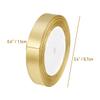 1 Roll Gold Double Faced Satin Ribbon 24 Yards Satin Fabric Silk Ribbon Use for Crafts, Bows Bouquet, Gift Wrapping, Wedding Decoration, Flower Bouquet, Holiday Decorating (0.6 Inch /1.5cm Wide) view 2