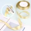 1 Roll Gold Double Faced Satin Ribbon 24 Yards Satin Fabric Silk Ribbon Use for Crafts, Bows Bouquet, Gift Wrapping, Wedding Decoration, Flower Bouquet, Holiday Decorating (0.6 Inch /1.5cm Wide) view 4