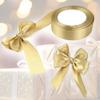 1 Roll Gold Double Faced Satin Ribbon 24 Yards Satin Fabric Silk Ribbon Use for Crafts, Bows Bouquet, Gift Wrapping, Wedding Decoration, Flower Bouquet, Holiday Decorating (1 Inch /2.5cm Wide) view 2