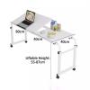 NineLife Basics Laptop Bed Tray, Adjustable Bedside Table with Wheels, Bed Desk for Eating, Working or Reading, Mobile Computer Table, Desktop Height Adjustable in 5 Levels view 2