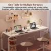 NineLife Basics Laptop Bed Tray, Adjustable Bedside Table with Wheels, Bed Desk for Eating, Working or Reading, Mobile Computer Table, Desktop Height Adjustable in 5 Levels view 3