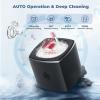 Ultrasonic Dental Cleaner;UltraSonic Retainer Cleaner Machine for Denture,Aligner,Earring,whitening tray,200ml Portable Mouth Guard Cleaner,Invisalign cleaner,Professional Sonic Jewelry cleaner black view 2