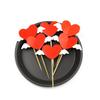 Abaodam Valentine Cupcake Toppers 24pcs Heart Shape Cake Picks for Party Decorations view 1