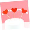 Abaodam Valentine Cupcake Toppers 24pcs Heart Shape Cake Picks for Party Decorations view 2