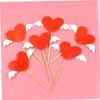 Abaodam Valentine Cupcake Toppers 24pcs Heart Shape Cake Picks for Party Decorations view 3
