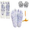 COLSA Reflexology Socks with Tools,Acupoint Socks Set,Beginner Acupoint Massage Tools Large Triangular Sparrow+acupoint Stick(2pcs Men+Gloves) view 1