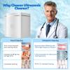 U-V Ultrasonic Dental Cleaner;UltraSonic Retainer Cleaner Machine for Denture,Aligner,Whitening tray,200ml Portable Mouth Guard Cleaner, Invisalign Cleaner Pod,Professional Sonic Jewelry Cleaner White view 3