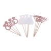 ULDIGI Diamond Ring Princess Dress Cake Toppers 12pcs Glitter Paper Cupcake Topper Set for Birthday Wedding view 1