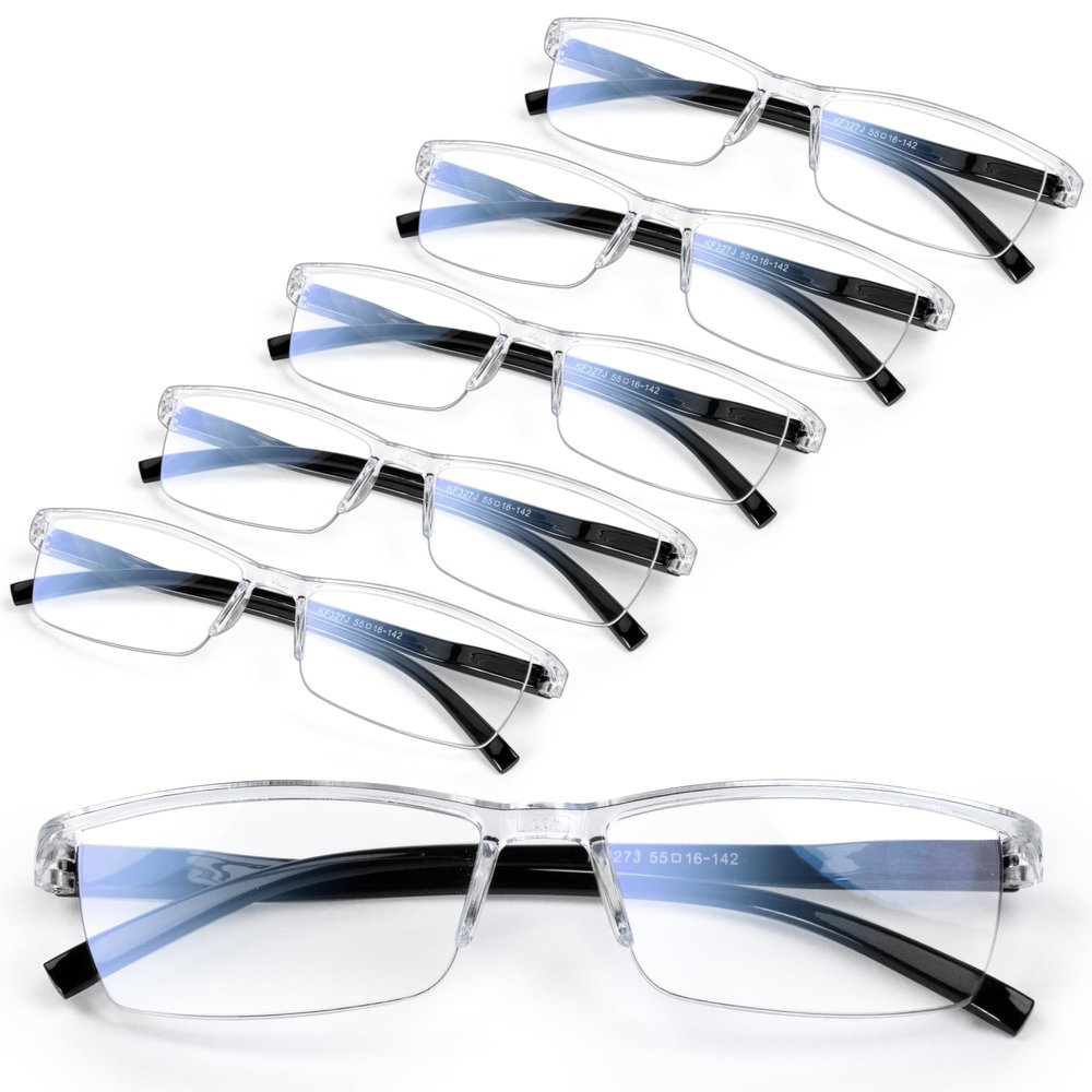 Gaoye Executive Style Reading Glasses Men - Durable Readers with Blue Light Filtering - Comfortable Fit with TR90 Frames