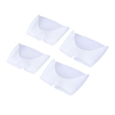 Sebs Toe Shoe Cover with Hole, 2 Pair Open Toe White Forefoot Cushions