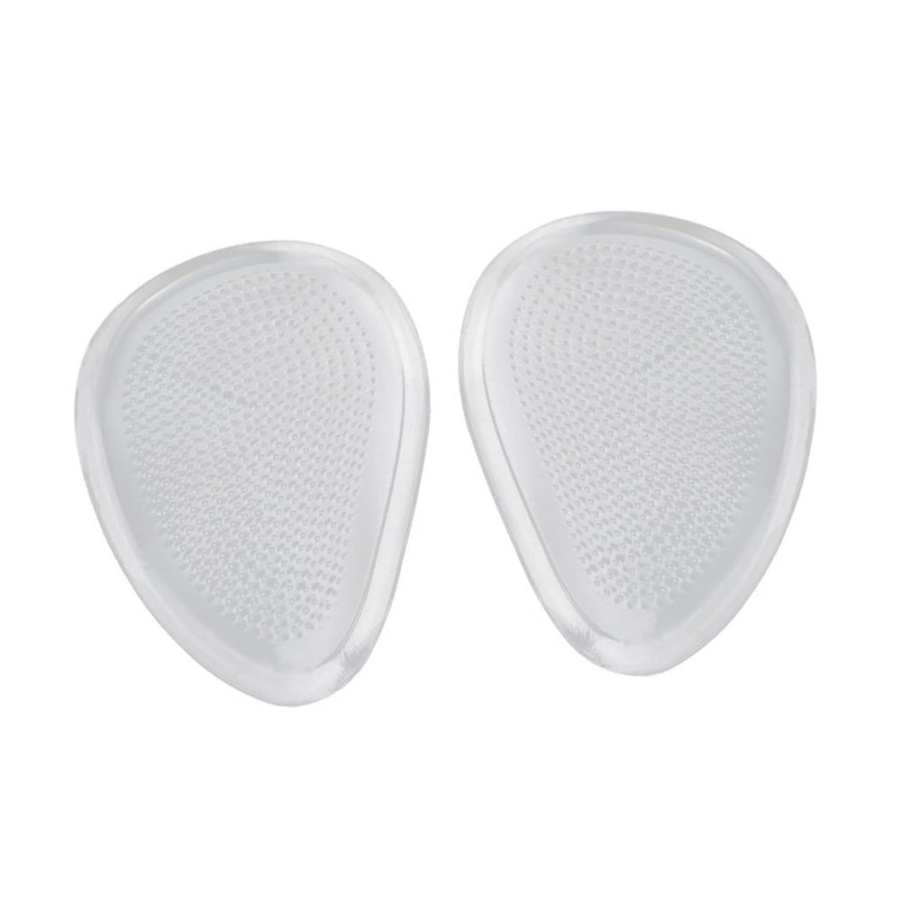 FRCOLOR 5pairs Silicone Half Insoles Transparent Forefoot Cushions of Metatarsal Pads for Men and Women Durable Gel Pads for Pain Relief and Comfort
