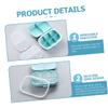 FOMIYES 4pcs Medicine Mini Things for Purse Outdoor Carrying Cases Travel Container Jazz Shoes Mini Container Outdoor Containers Mini Wallet Storage Organizer Wheat Straw, 10.8x7cm view 3