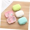FOMIYES 4pcs Medicine Mini Things for Purse Outdoor Carrying Cases Travel Container Jazz Shoes Mini Container Outdoor Containers Mini Wallet Storage Organizer Wheat Straw, 10.8x7cm view 4